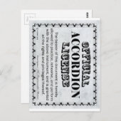 アコーディオン免許 ポストカード (正面/裏面)