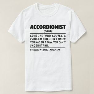 アコーディオン名詞定義おもしろい皮肉 Tシャツ