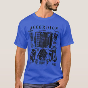 アコーディオン奏者アコーディオン楽器ヴィンテージP Tシャツ