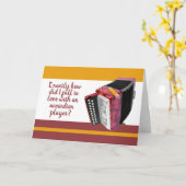 アコーディオン奏者アコーディオン記念日 カード (黄色い花)