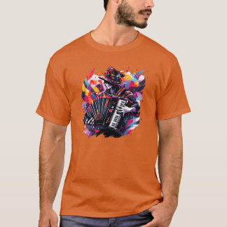 アコーディオン奏者 アコーディオン楽器 音楽アート Tシャツ