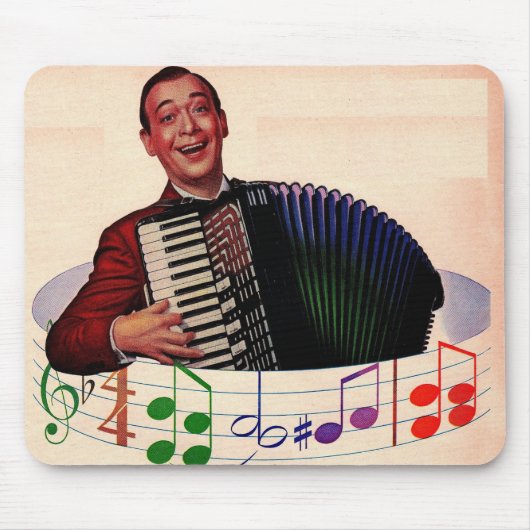 アコーディオン奏者 マウスパッド (正面)