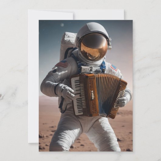 アコーディオン宇宙飛行士の招待 招待状 (正面)