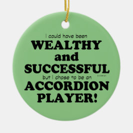 アコーディオン富裕層と成功 セラミックオーナメント