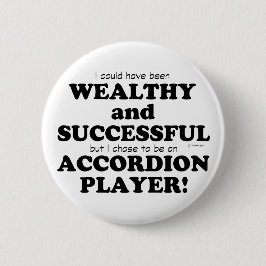 アコーディオン富裕層と成功 缶バッジ