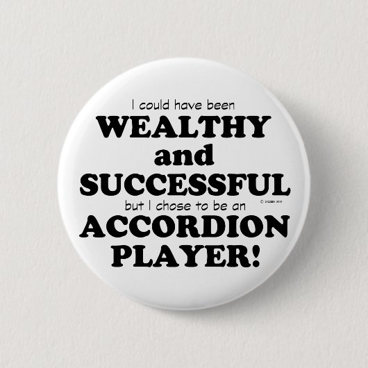 アコーディオン富裕層と成功 缶バッジ (正面)