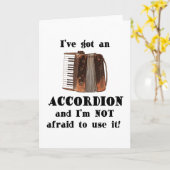 アコーディオン得を持っている カード (黄色い花)