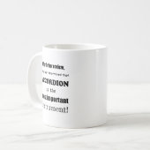 アコーディオン最も重要な楽器 コーヒーマグカップ (正面左)