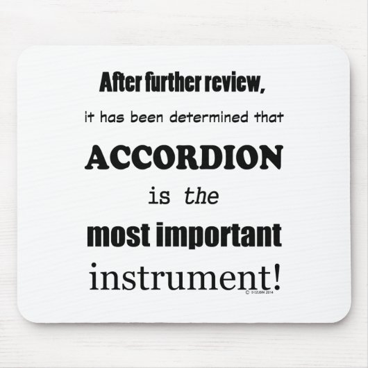 アコーディオン最も重要な楽器 マウスパッド (正面)