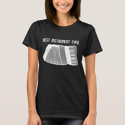 アコーディオン最高の楽器のエバーアコーディオン遊 Tシャツ (正面)
