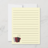 アコーディオン楽器ミュージシャン音楽先生 サンキューカード (裏面)