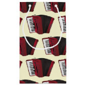 アコーディオン楽器ミュージシャン音楽先生 スモールペーパーバッグ (裏面)