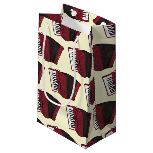 アコーディオン楽器ミュージシャン音楽先生 スモールペーパーバッグ (正面アングル)