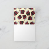 アコーディオン楽器ミュージシャン音楽先生 ノートカード (内部)