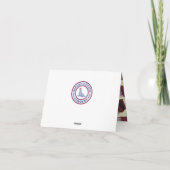 アコーディオン楽器ミュージシャン音楽先生 ノートカード (裏面)