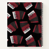 アコーディオン楽器ミュージシャン音楽先生 ノートブック (裏面)