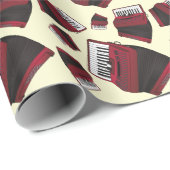 アコーディオン楽器ミュージシャン音楽先生 ラッピングペーパー (ロールコーナー)