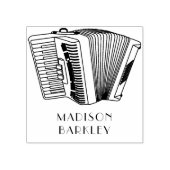 アコーディオン楽器ミュージシャン音楽先生 ラバースタンプ (インプリント)