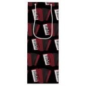 アコーディオン楽器ミュージシャン音楽先生 ワインギフトバッグ (正面)