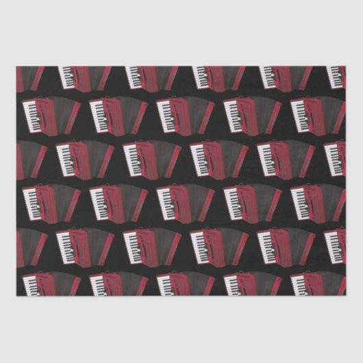 アコーディオン楽器ミュージシャン音楽先生 薄葉紙 (正面)