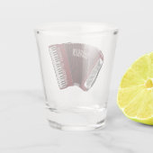 アコーディオン漫画イラストレーション ショットグラス (裏面)