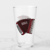 アコーディオン漫画イラストレーション タンブラーグラス (裏面)