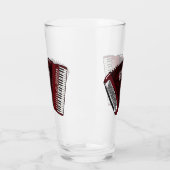 アコーディオン漫画イラストレーション タンブラーグラス (左)