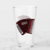 アコーディオン漫画イラストレーション タンブラーグラス (正面)