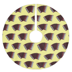 アコーディオン漫画イラストレーション ブラッシュドポリエステルツリースカート