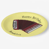 アコーディオン漫画イラストレーション ペーパープレート (アングル)