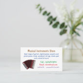 アコーディオン漫画イラストレーション 名刺 (スタンド正面)