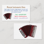 アコーディオン漫画イラストレーション 名刺 (正面/裏面)