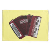 アコーディオン漫画イラストレーション 枕カバー (裏面)