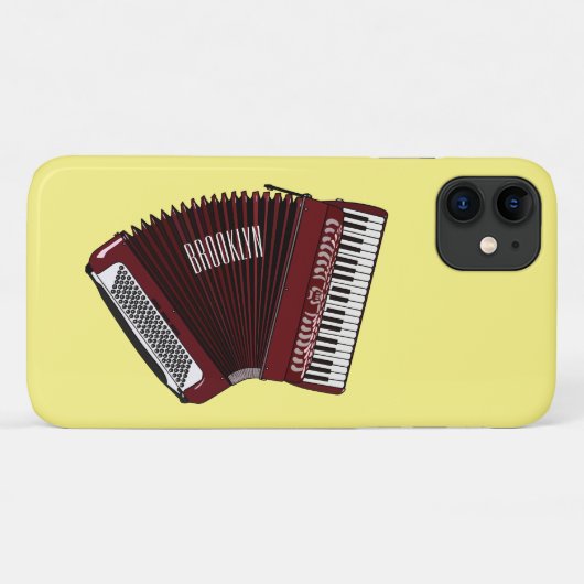 アコーディオン漫画イラストレーション Case-Mate iPhoneケース (裏面(横))