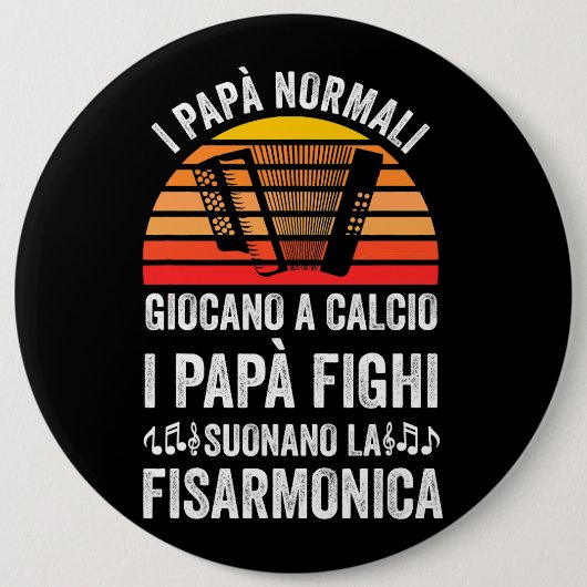 アコーディオン父の日ミュージシャンアコーディオンFath 缶バッジ (正面)