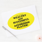 アコーディオン裕福で成功したオーバルステッカー 楕円形シール (封筒)