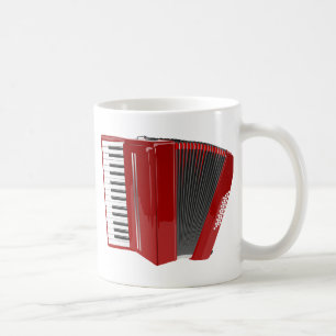 アコーディオン赤 コーヒーマグカップ