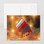 アコーディオン赤 シーズンポストカード (正面/裏面)