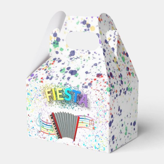 アコーディオン踊り誕生日パーティー フェイバーボックス (正面サイド)