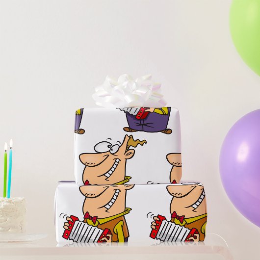 アコーディオン遊の男 ラッピングペーパー