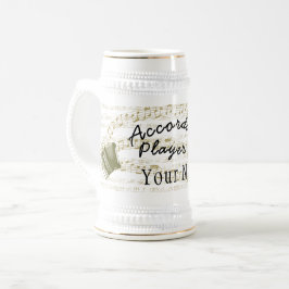 アコーディオン選手のビアスタインマグあなたの名前 ビールジョッキ