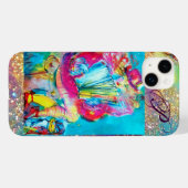 アコーディオン選手の夜の水の色モノグラム Case-Mate iPhoneケース (裏面 (横))
