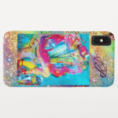 アコーディオン選手の夜の水の色モノグラム Case-Mate iPhoneケース (裏面(横))