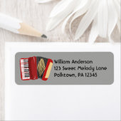 アコーディオン選手の差出人住所ラベル ラベル (インサイチュ)