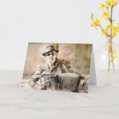 アコーディオン選手アコーディオン選手が早く回復する カード (黄色い花)