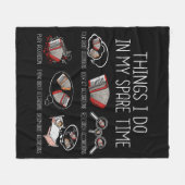 アコーディオン選手ギフト男性フォーク音楽アコーディオン フリースブランケット (正面(横))