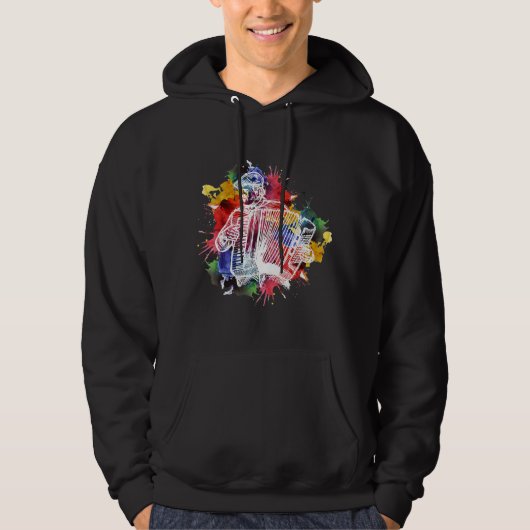 アコーディオン選手TミュージシャンTee パーカ (正面)