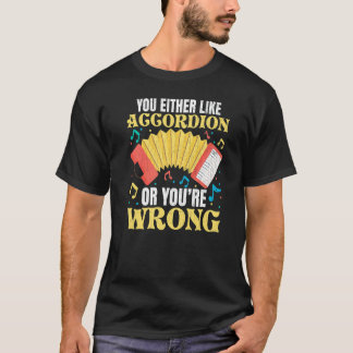 アコーディオン音楽が好きな人へ アコーディオン奏者 Tシャツ