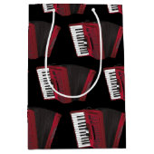 アコーディオン音楽先生 ミディアムペーパーバッグ (正面)