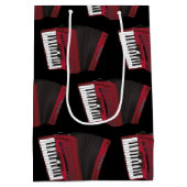 アコーディオン音楽先生 ミディアムペーパーバッグ (裏面)